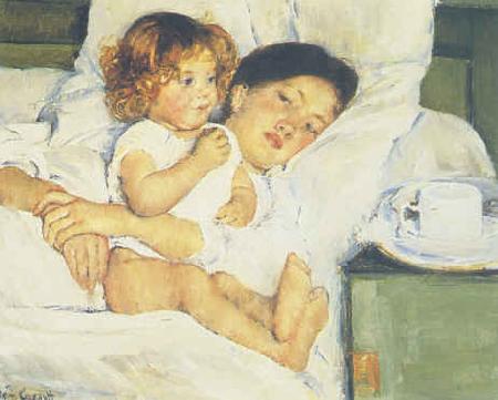 Mary Cassatt Breakfast in Bed Sweden oil painting art
